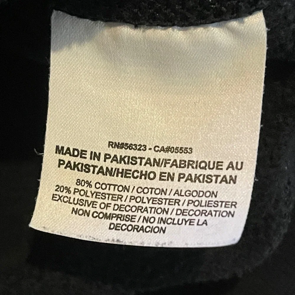 Nike Sweatshirt Men Large Black Crewneck Embroidered Mini Swoosh Fleece Pullover